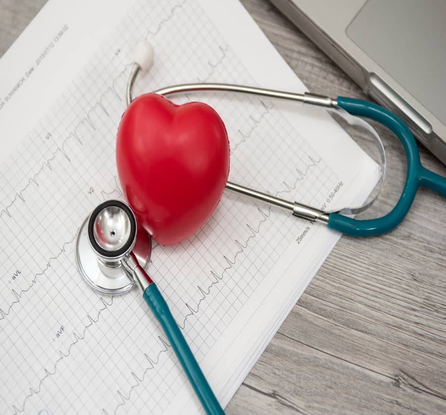 Heart With Stethoscope And Chart